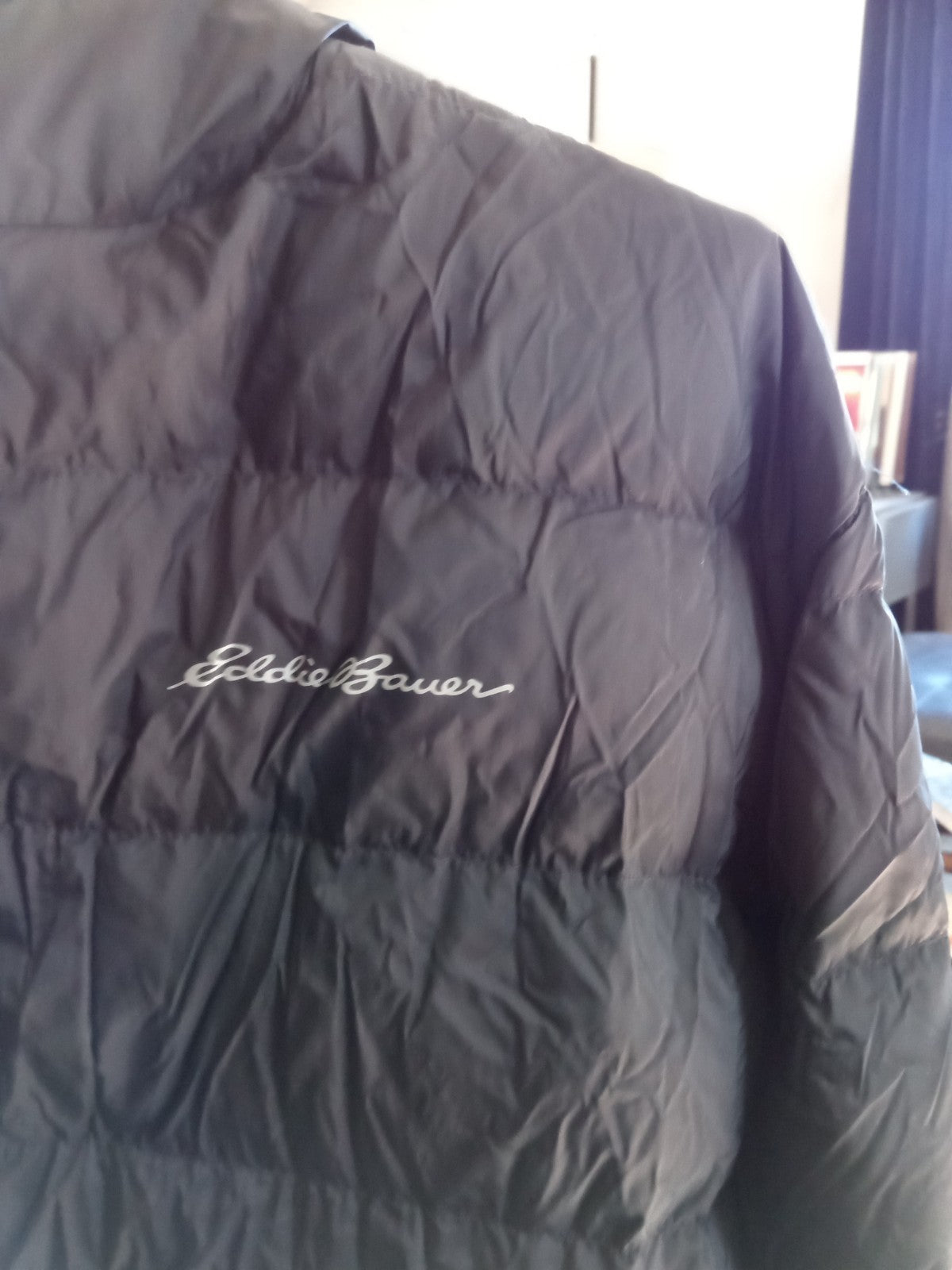 Eddie Bauer Black Men's Down Jacket With Hood