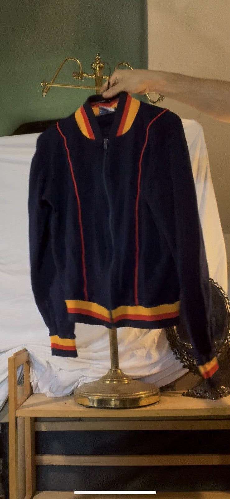 Vintage 70s Track Jacket From Korea Medium Royal Brigade Awesome Colors