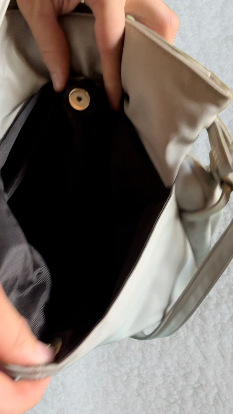 Vintage 70's Gray Crossbody Purse please see video for better color
