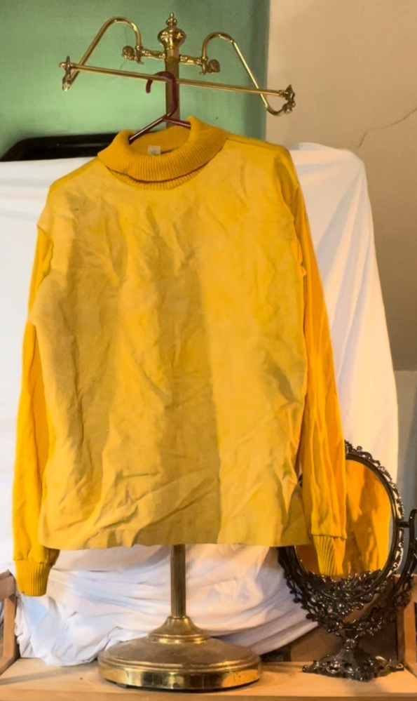 Vintage DUKA Registered Look Mustard Cotton Turtleneck Hong Kong XL 80s 90s