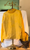 Vintage DUKA Registered Look Mustard Cotton Turtleneck Hong Kong XL 80s 90s