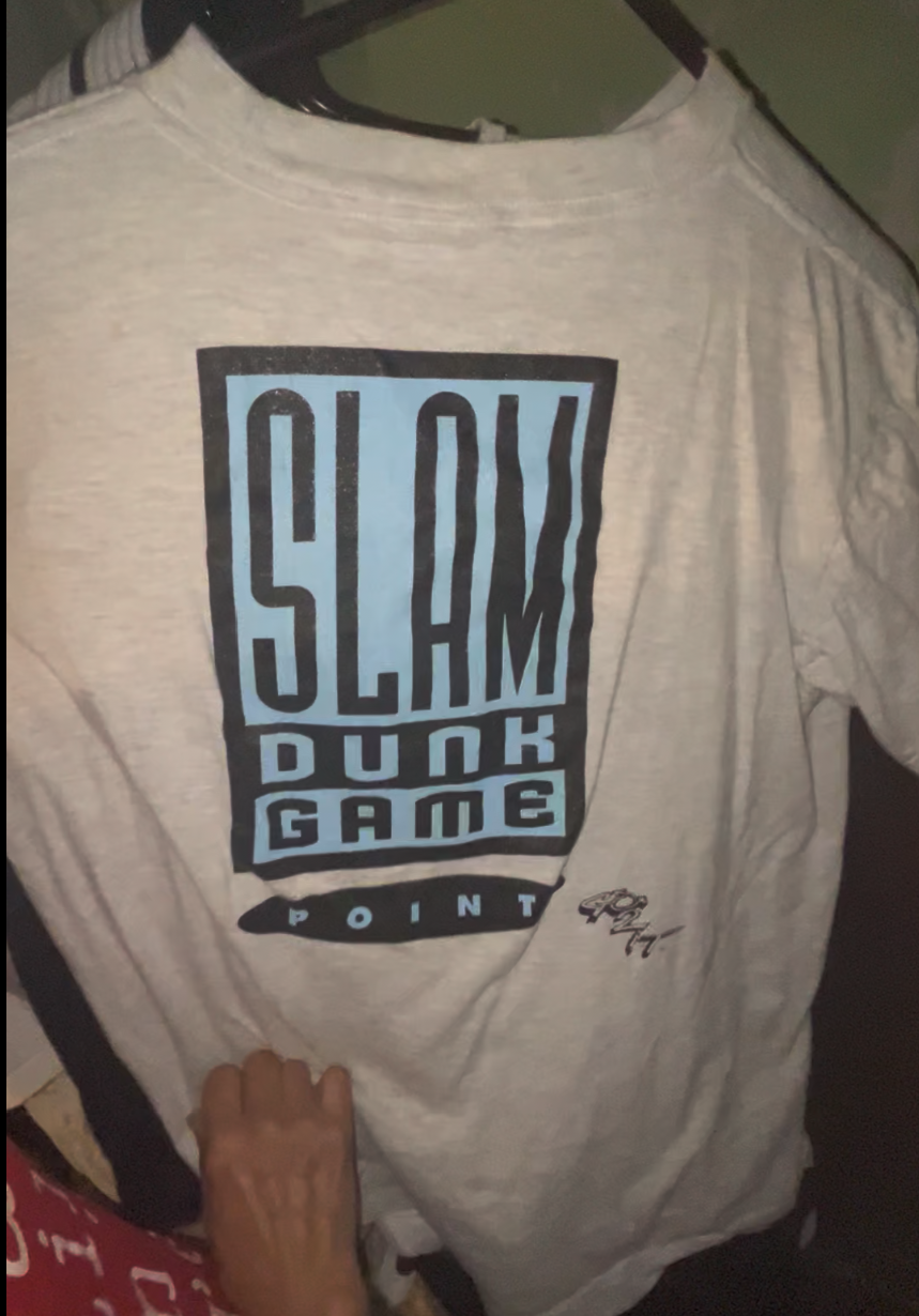 VINTAGE 90s Go 2 It Slam Dunk Game Point Basketball T-Shirt Ash Gray XL