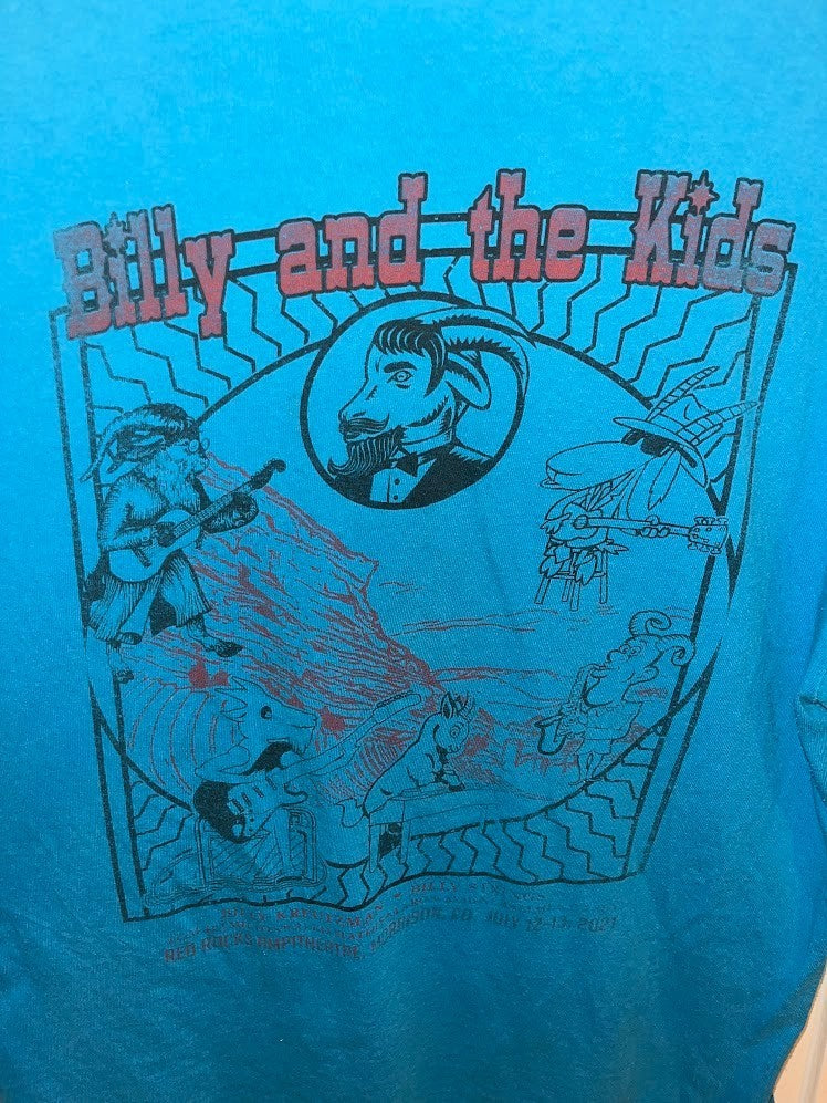 Billy & The Kids Red Rocks 2021 Concert Tee — Dual Sided — Gildan Heavy Cotton —