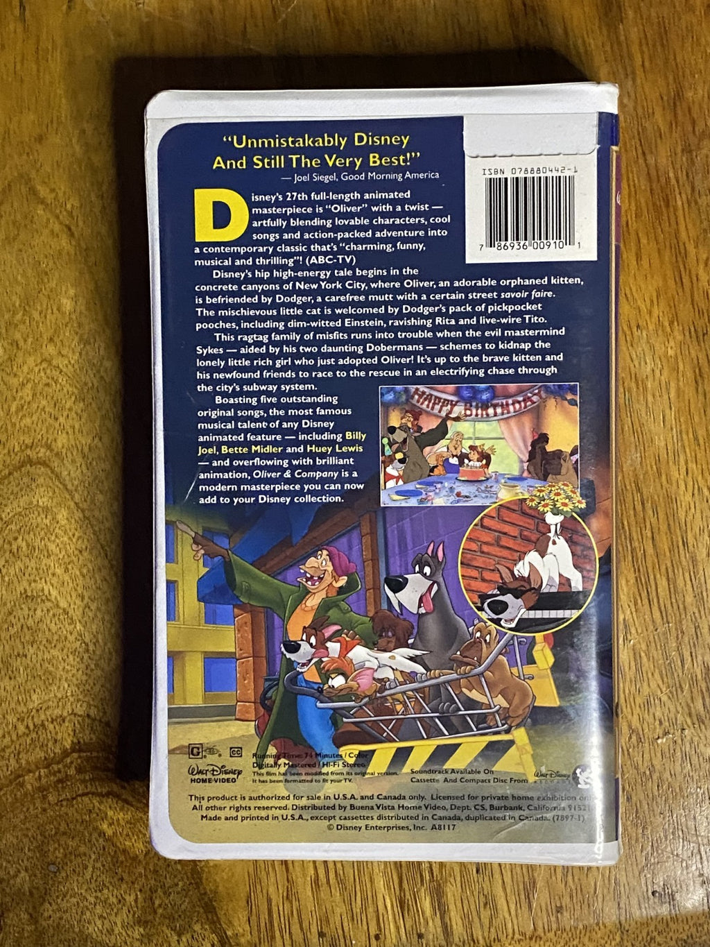 Walt Disney's Oliver and Company VHS