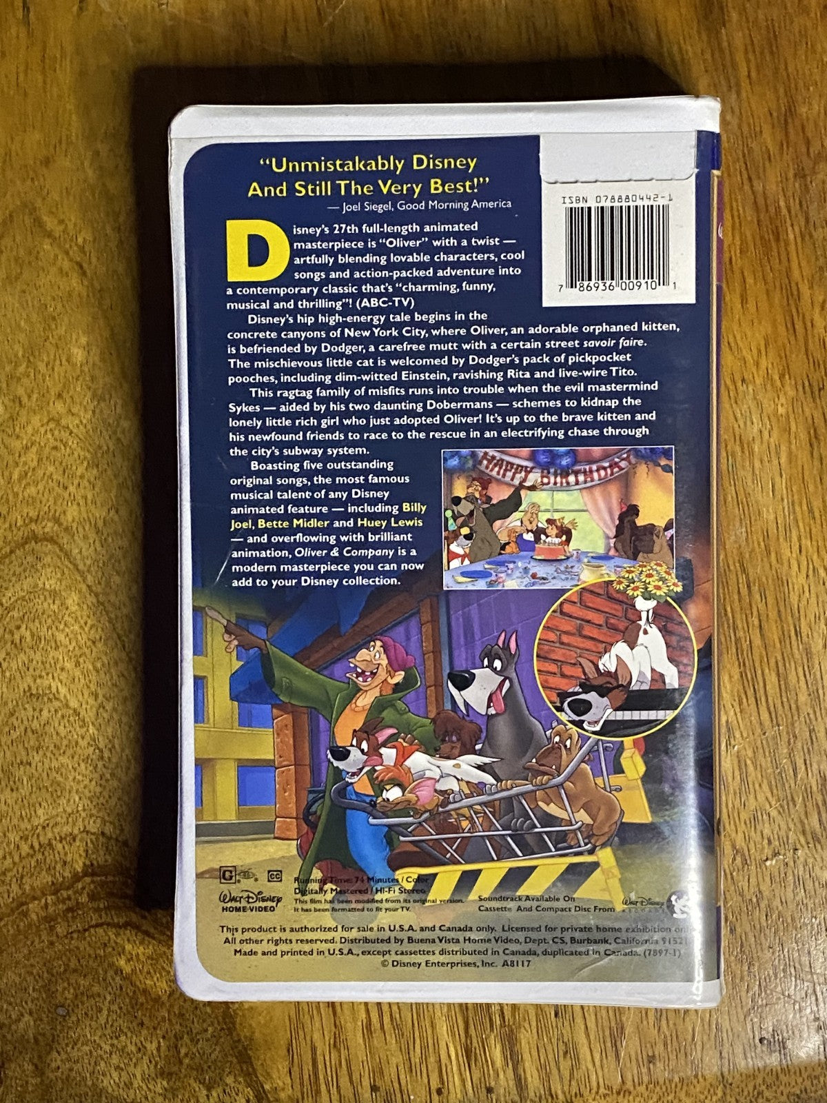 Walt Disney's Oliver and Company VHS