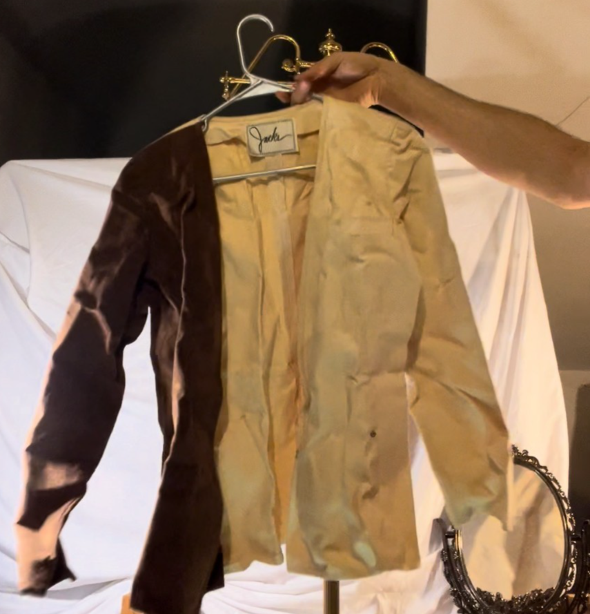 Vintage 90s Jacks Two Tone Jacket Brown Tan Boutique Import Lightweight M/L