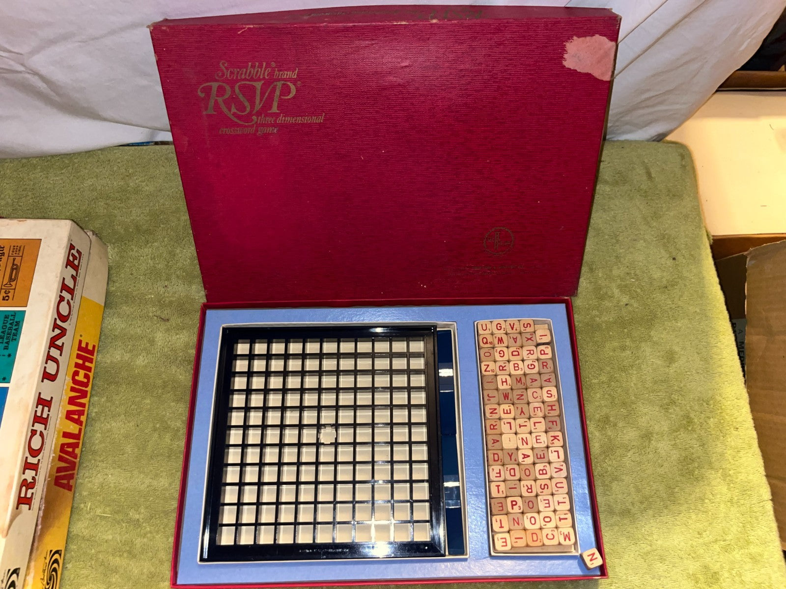 VTG 1966 Scrabble Brand RSVP Three-Dimensional Crossword Game