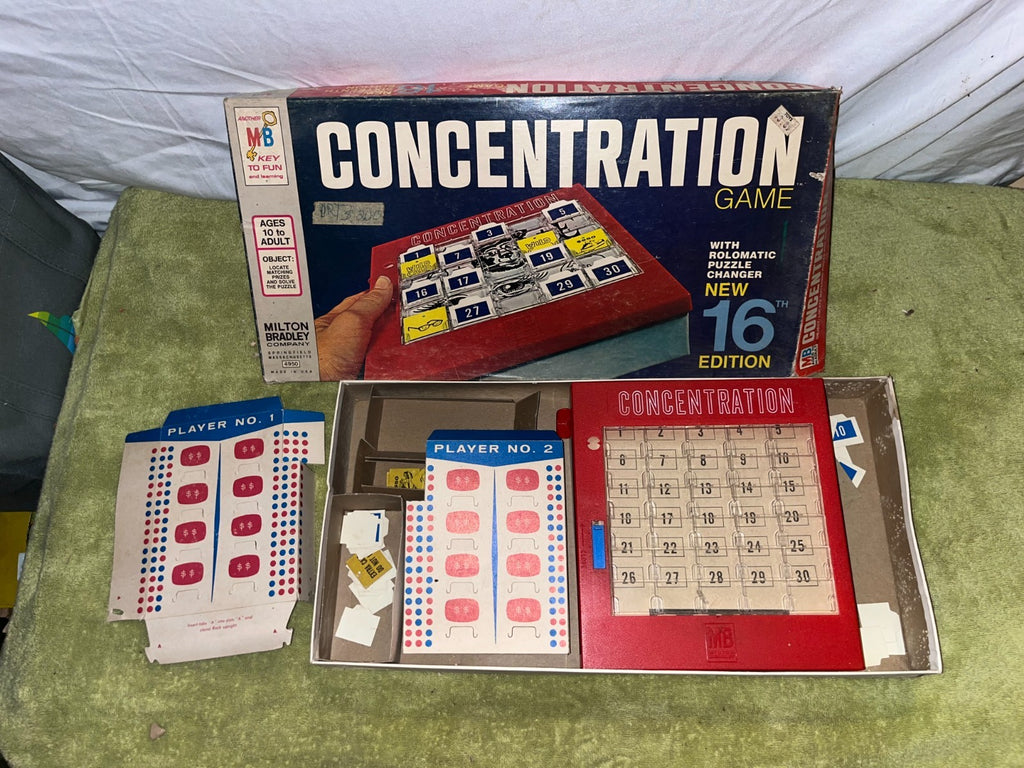 Vintage Concentration game (1972) 16th edition puzzle