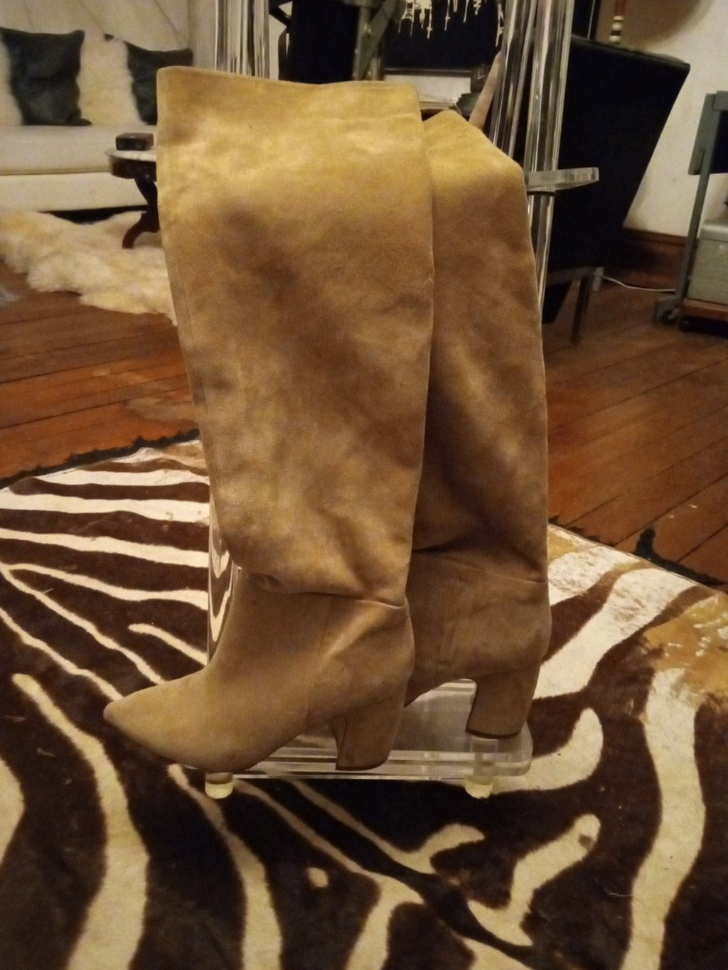 Sam Edelman Tan  Calf High Suede Boots Size 8