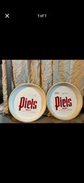 Pair OfVintage Piels Beer Light Lager Plastic Serving Tray ~ 1967 Piel Bros. Inc