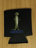 Can/Bottle Koozie W/ Geico Gecko To Save Your Drink In 15 Minutes Or Less- New!