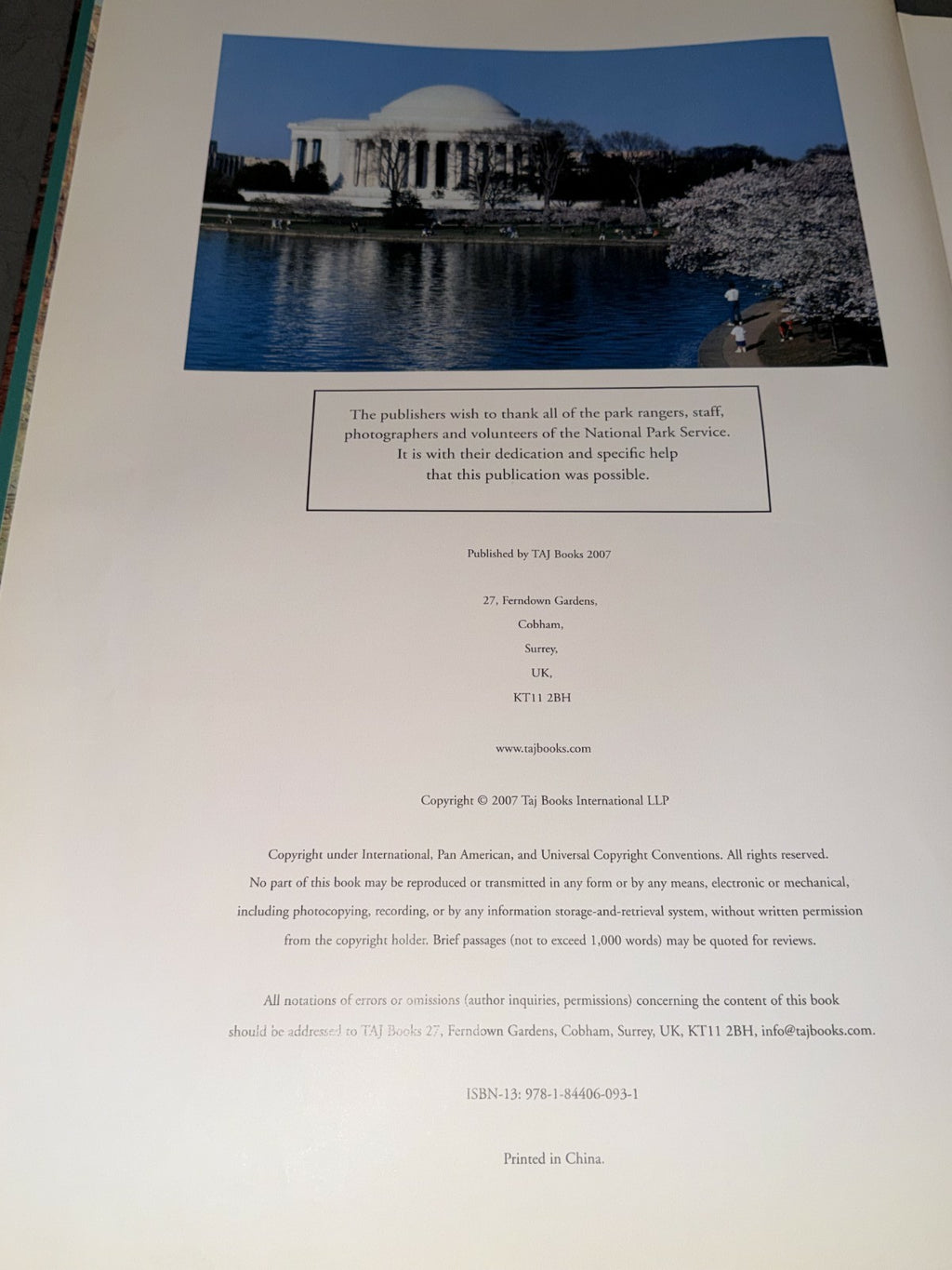 National Parks of America by Dr. Valerie Gibb Super Large Hardcover Book RARE