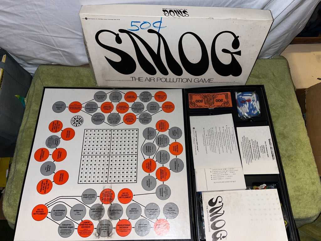 Vintage 1970 SMOG Pollution Board Game - Complete - Excellent Vintage Condition