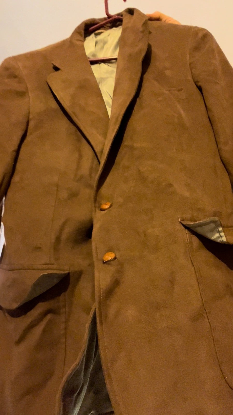 Vintage 70's Chaps Ralph Lauren FeatherSuede Jacket Brown Faux Suede Blazer M