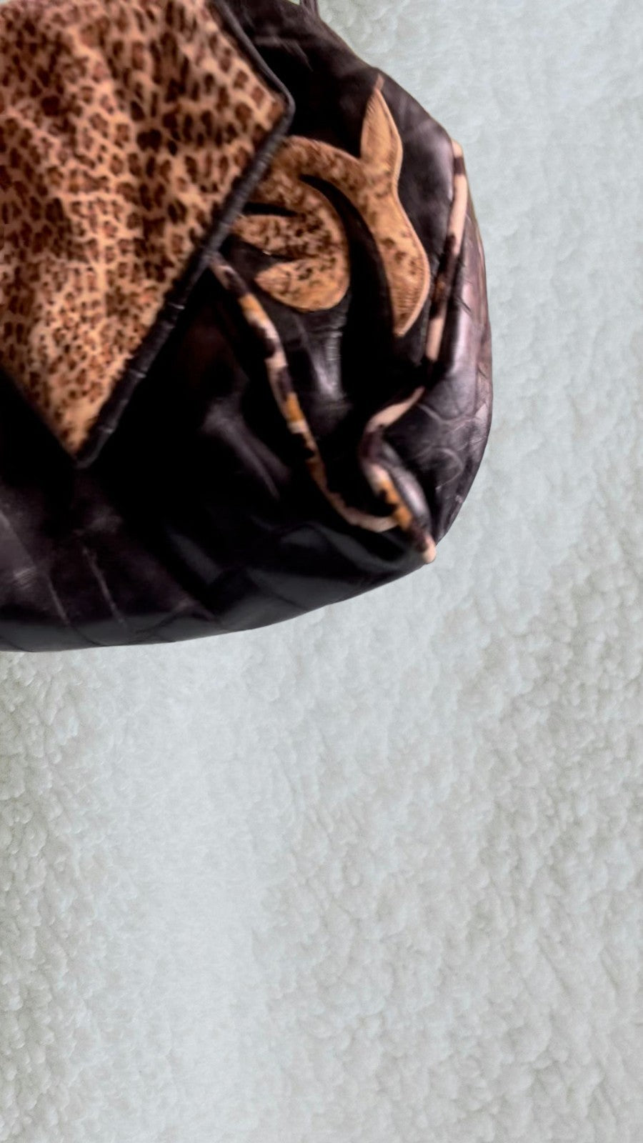 Vintage 80's Leopard Print Purse