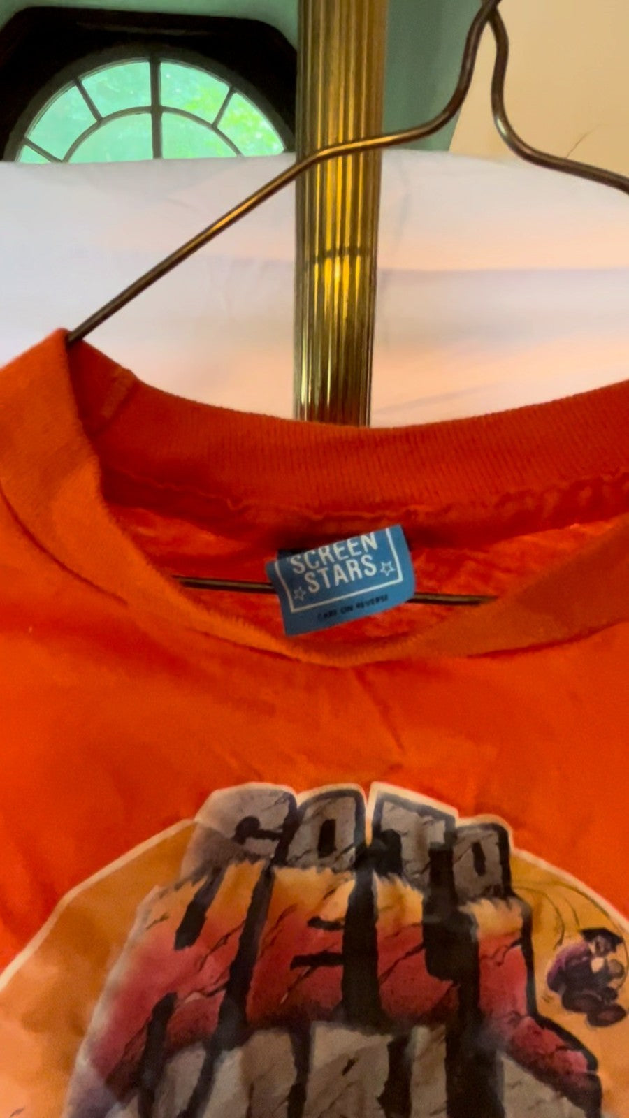 Vintage 80s Screen Stars Go To Hell World I’m A Senior Tee Orange 50/50 USA
