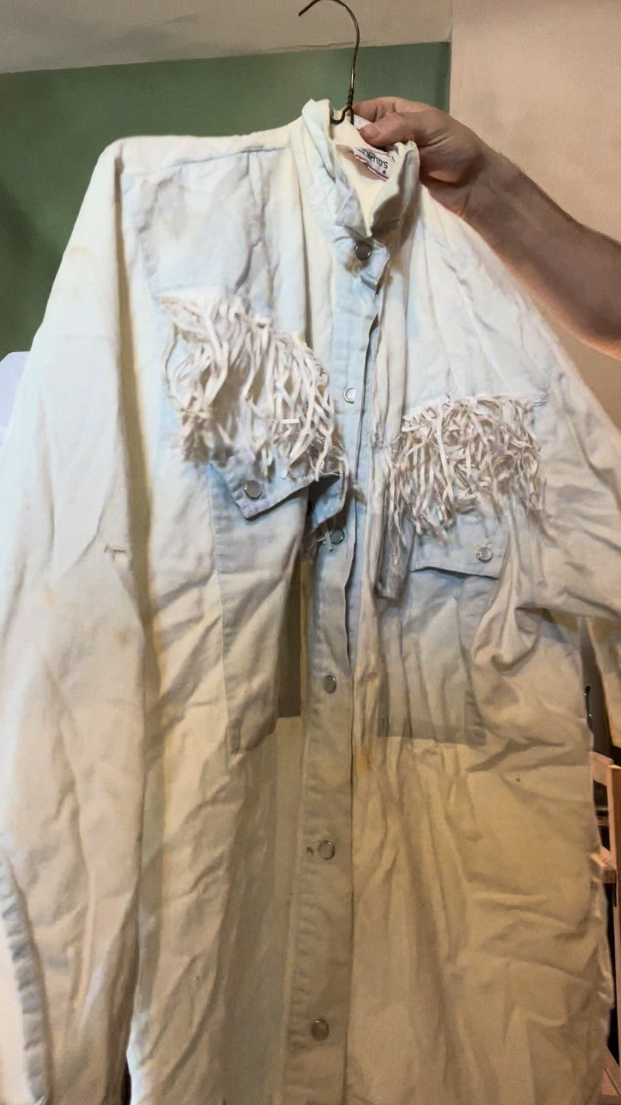 Vintage 70s Palmetto’s Western Fringe Shirt Pearl Snaps Cowboy Rodeo Unisex M