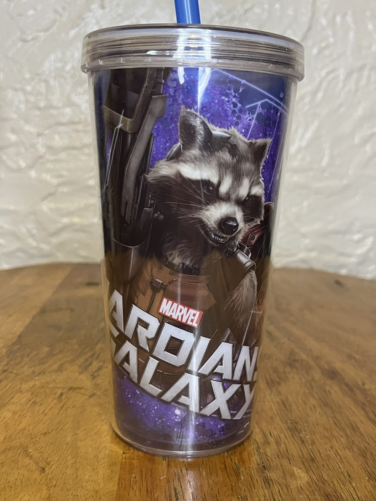 Acrylic Cup W Straw Marvel Guardians Of The Galaxy Cup Promo Art By Zak 16Oz NEW