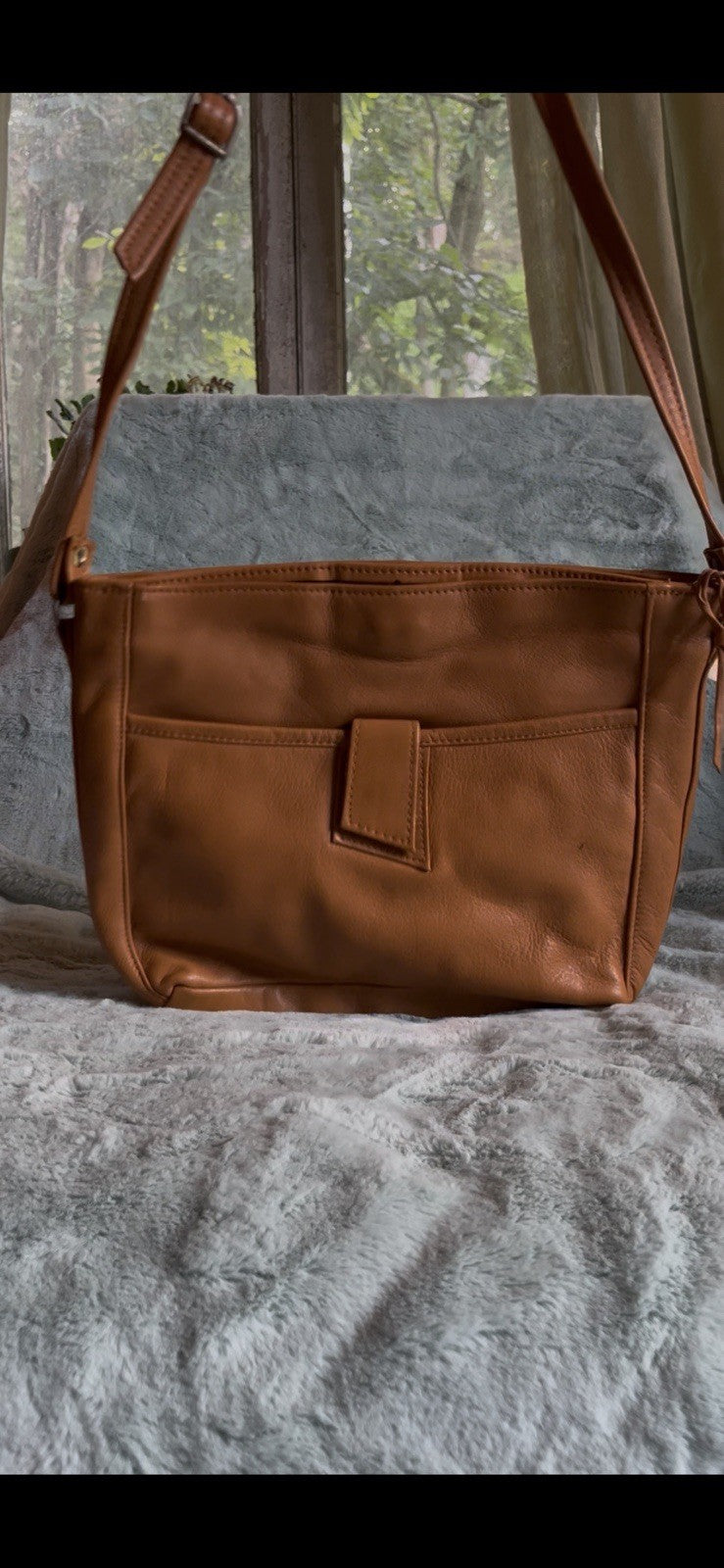 70s Vintage Tan Leather Purse