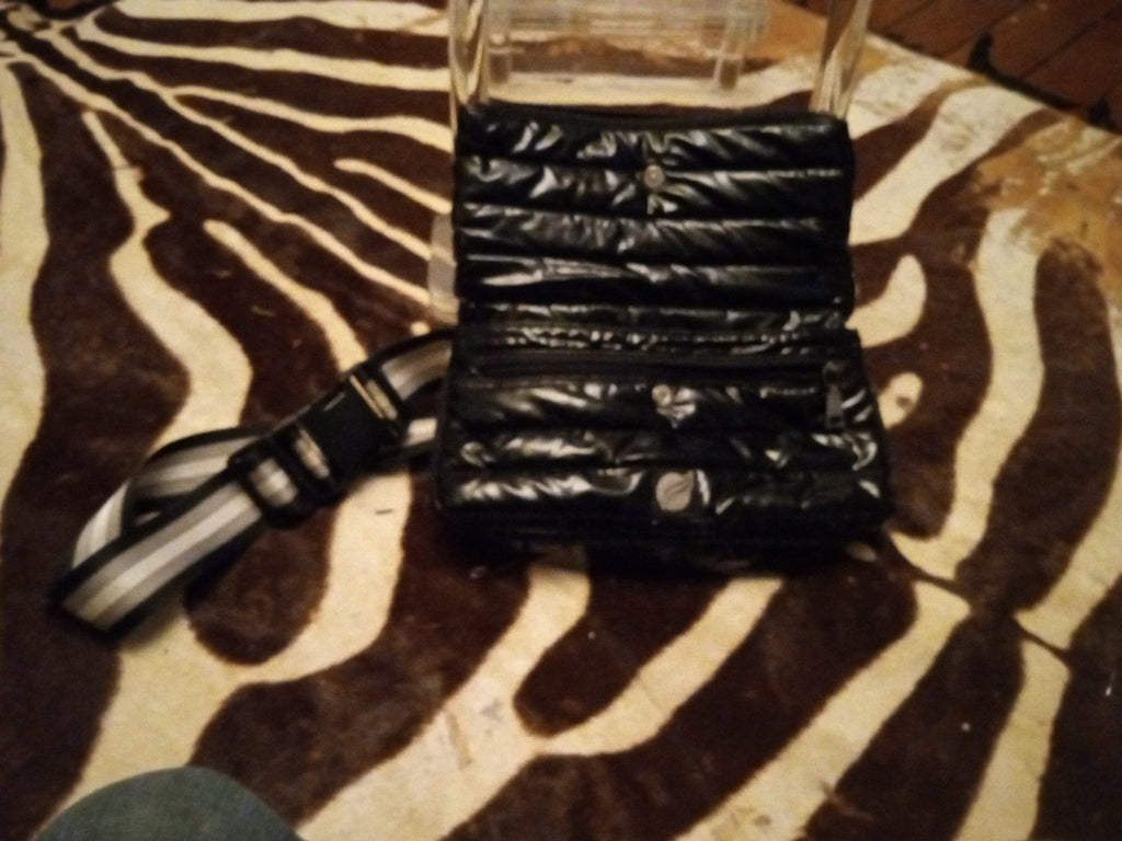 THINK ROYLN Black Bum Bag With Striped Strap