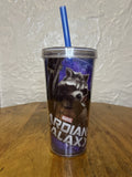 Acrylic Cup W Straw Marvel Guardians Of The Galaxy Cup Promo Art By Zak 16Oz NEW