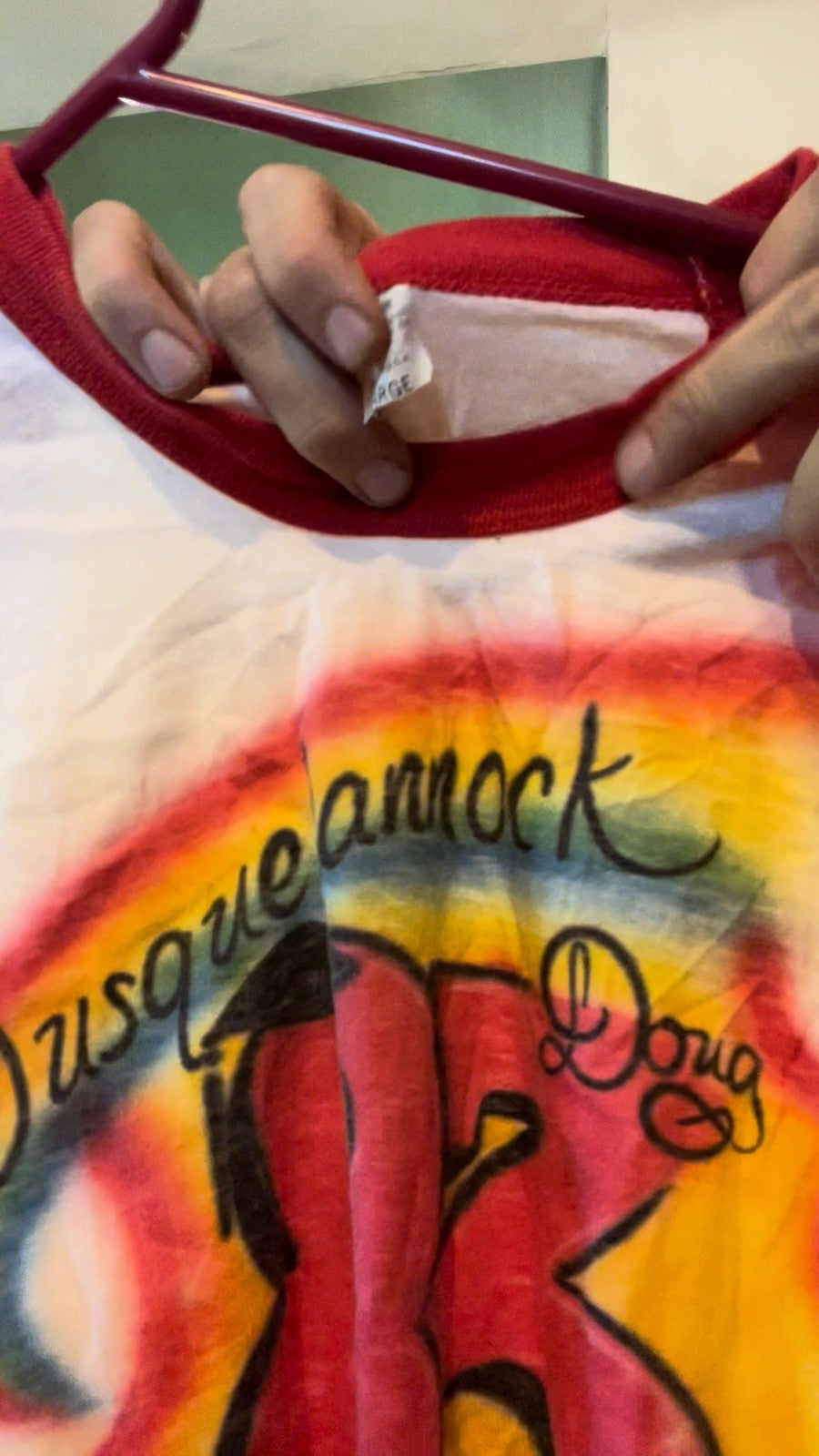 Vintage 1983 Susquehannock High School Airbrush Raglan Shirt – Custom “Doug” – L