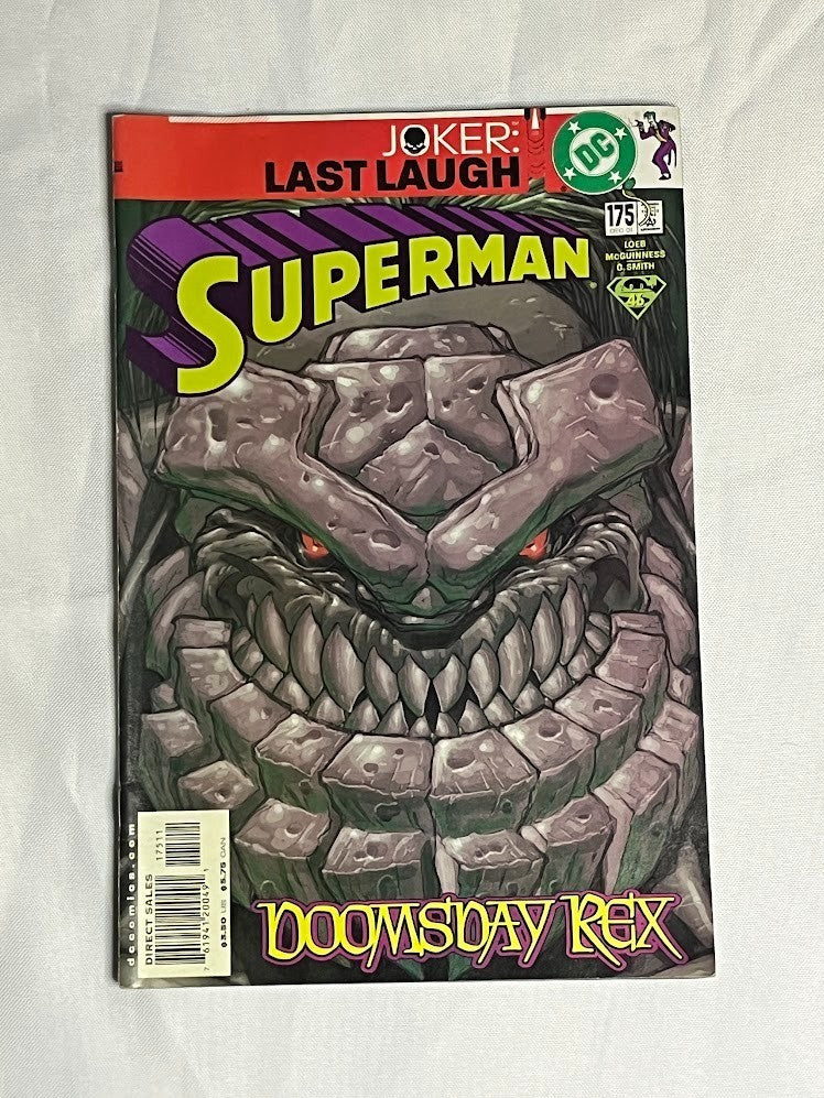 SUPERMAN #175 2001 JOKER COVER & APPEARANCE; LAST LAUGH DOOMSDAY REX