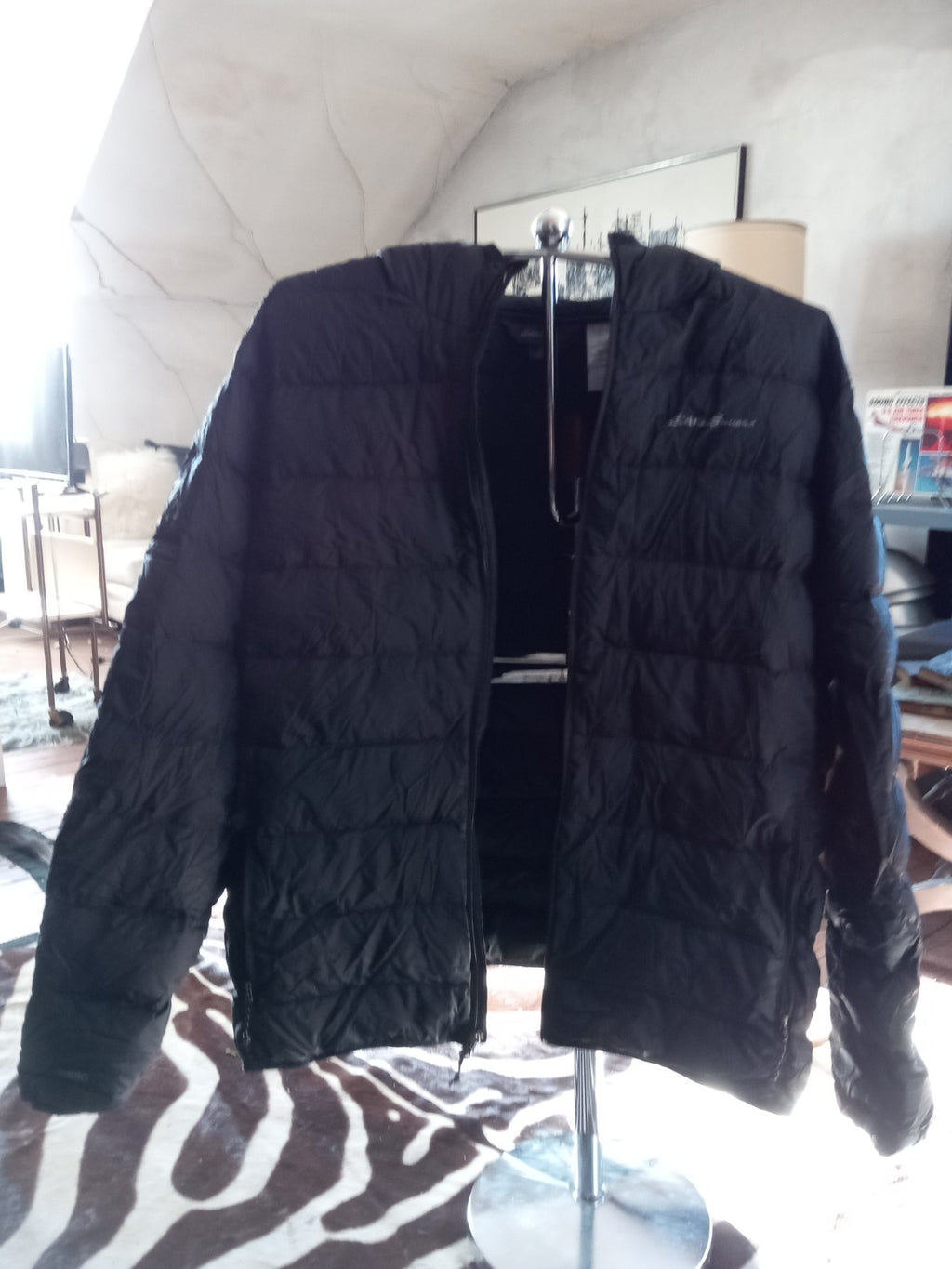 Eddie Bauer Black Men's Down Jacket With Hood