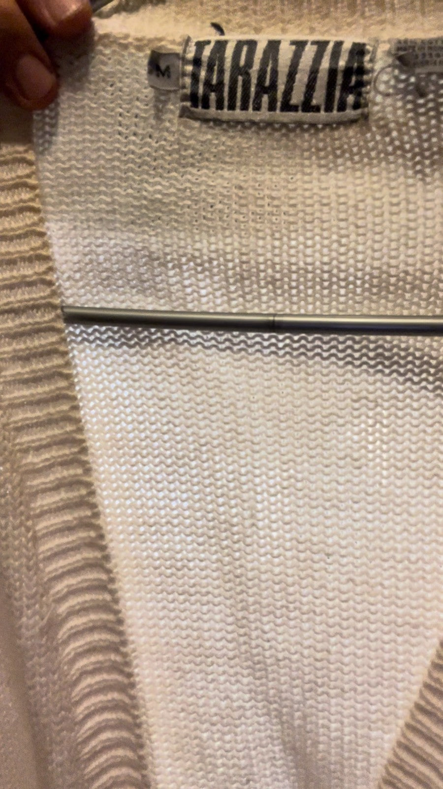 Vintage 80s Tarazzia Crest Cardigan Cream Gold Buttons Women’s M Hong Kong