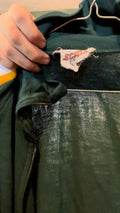Vintage SCATS Track Jacket Green Yellow White Stripes 70s 80s Zip Up USA M