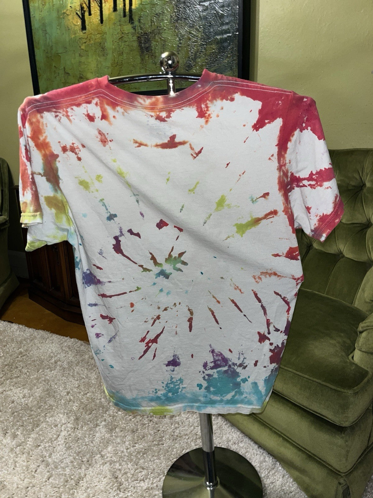 Vintage Fruit Of The Loom Tye Dye T-Shirt Medium , USA Fabric
