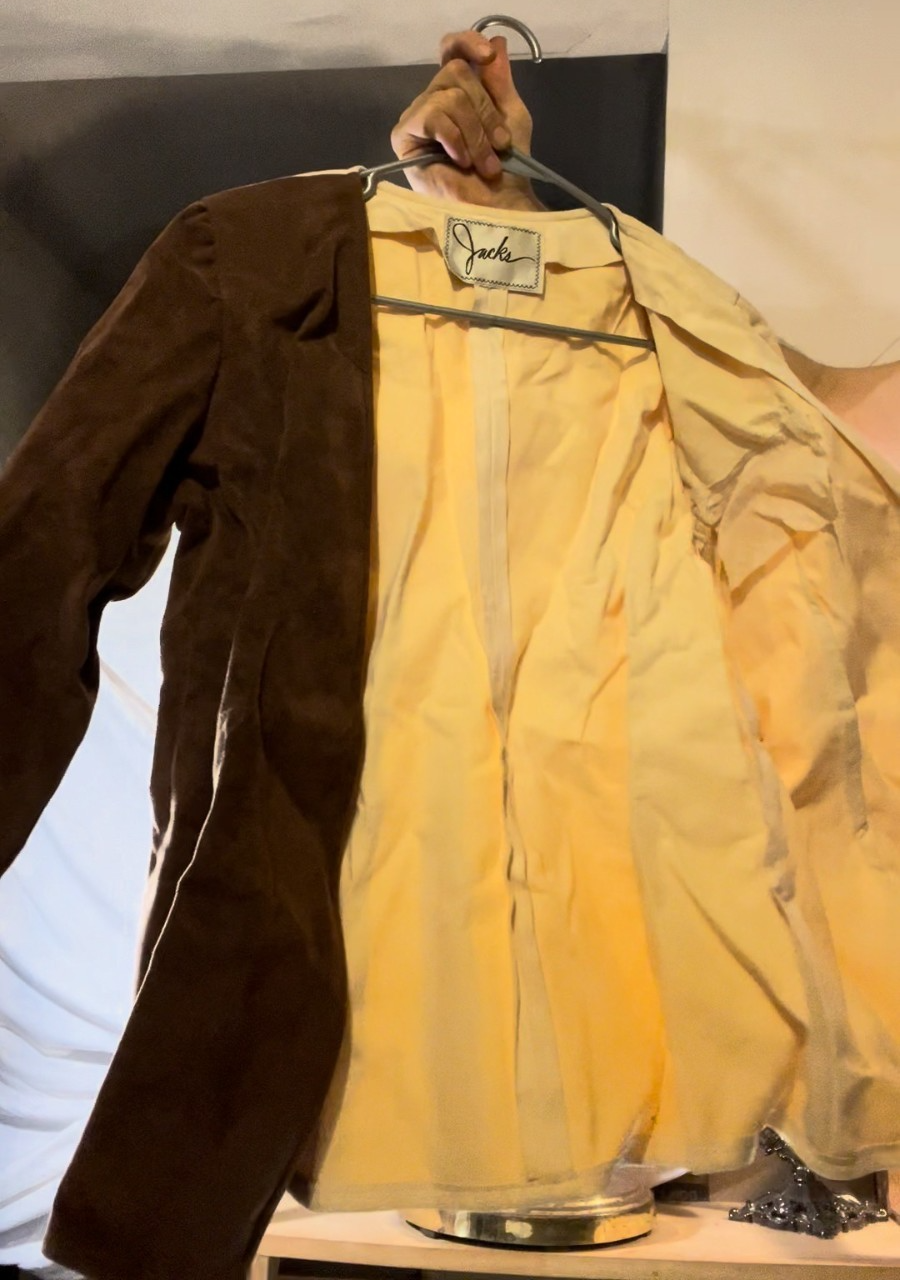 Vintage 90s Jacks Two Tone Jacket Brown Tan Boutique Import Lightweight M/L