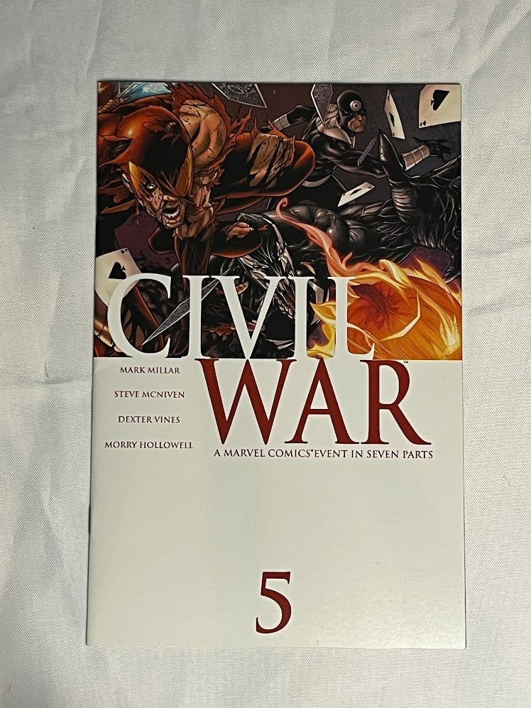 CIVIL WAR #5 / 1ST PRINT / MILLAR / MCNIVEN / CAPTAIN AMERICA / IRON MAN / THOR