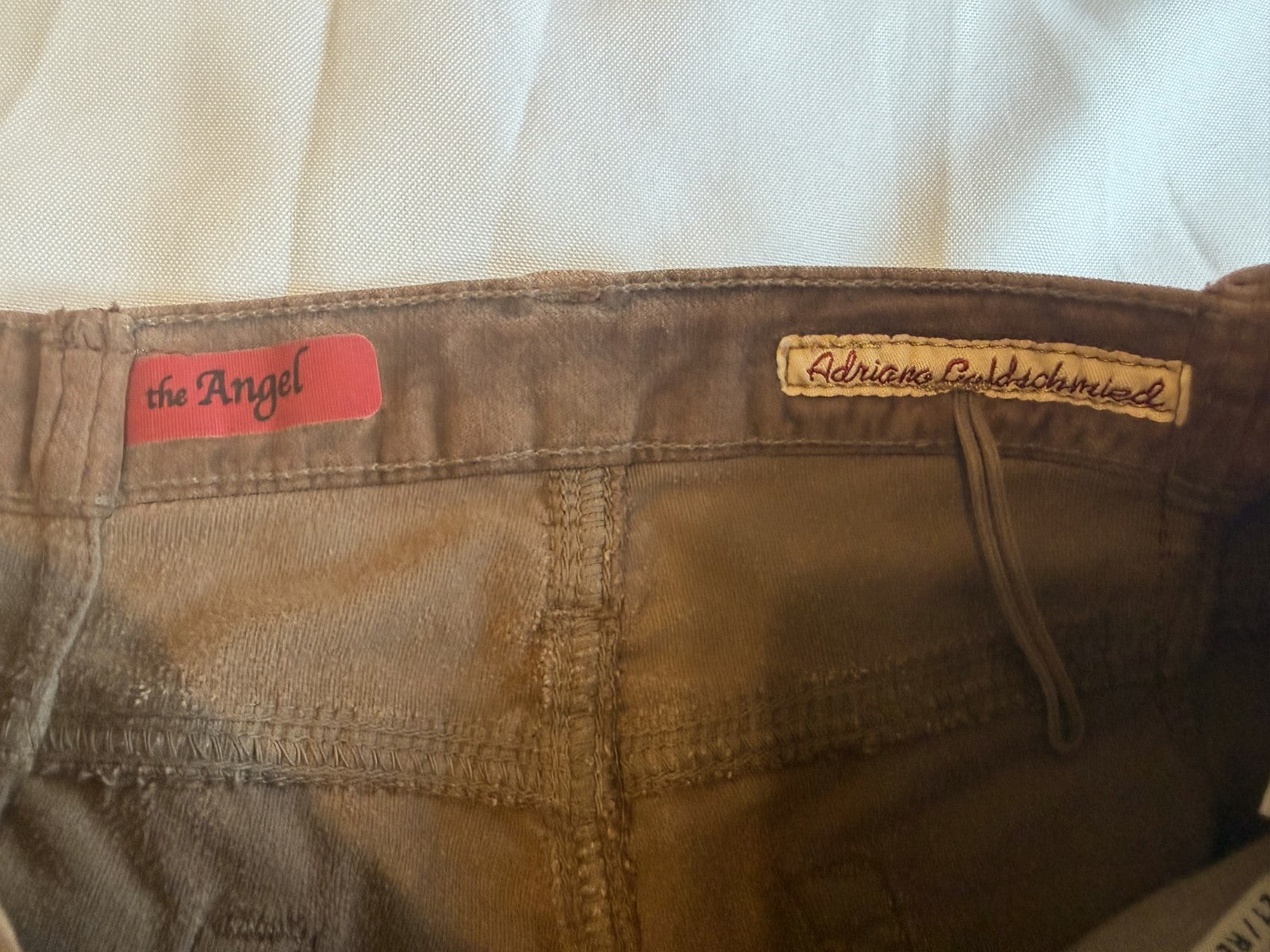 AG Vintage Adriano Goldschmied The Angel Brown Corduroy Bootcut Pants Size 27