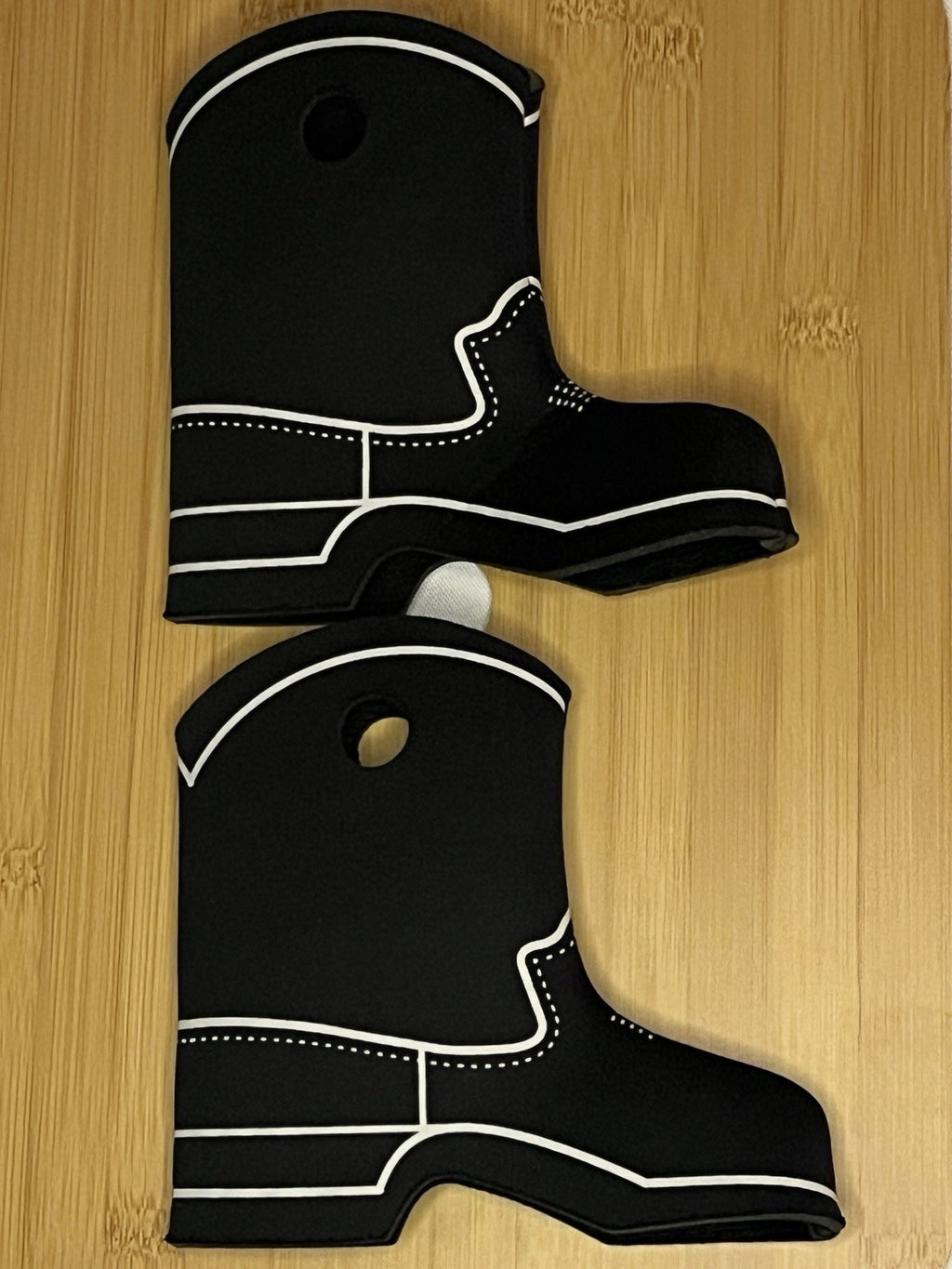 2 NEW Cowboy Boot Shaped Coolie Cup Beer Promo “Richard’s Rodeo”