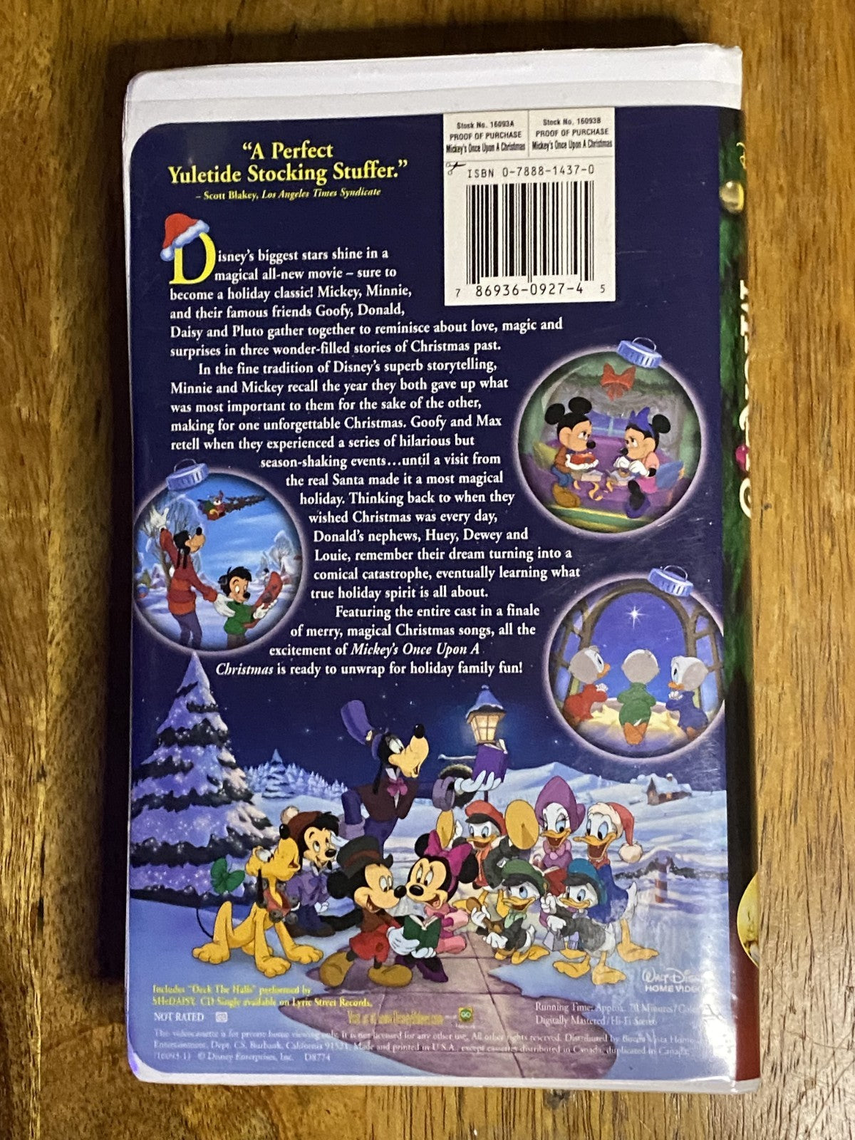 Disney's Mickey's Once Upon a Christmas VHS W/ Original Inserts