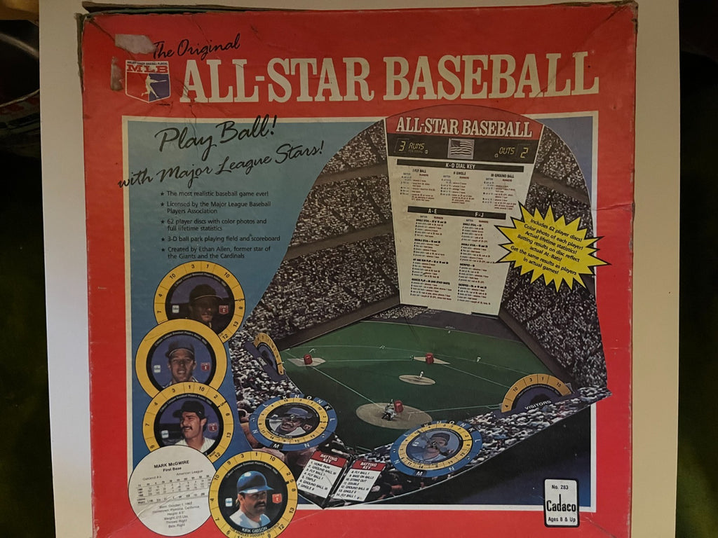 Vintage 1989 MLB All-Star Baseball Game Cadaco No. 283 COMPLETE 62 Player Discs
