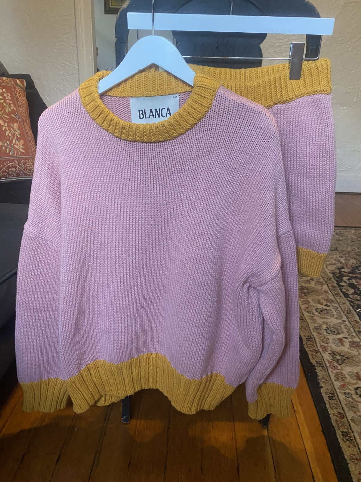 Blanca Chambord Knit Sweater and Shorts Color- Rose Size M/L