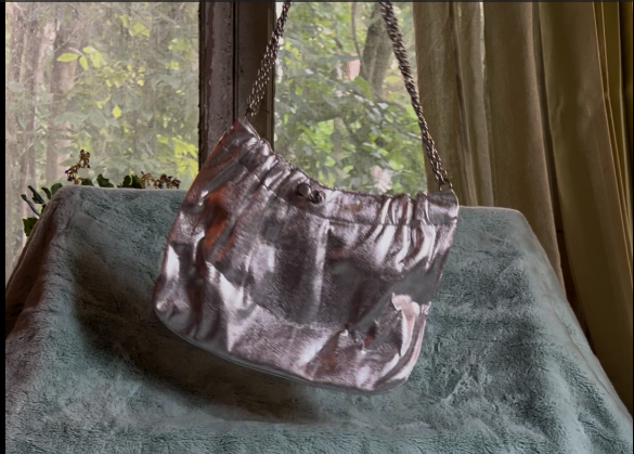 Vintage 70's Ande’ Silver Metallic Handbag Shiny