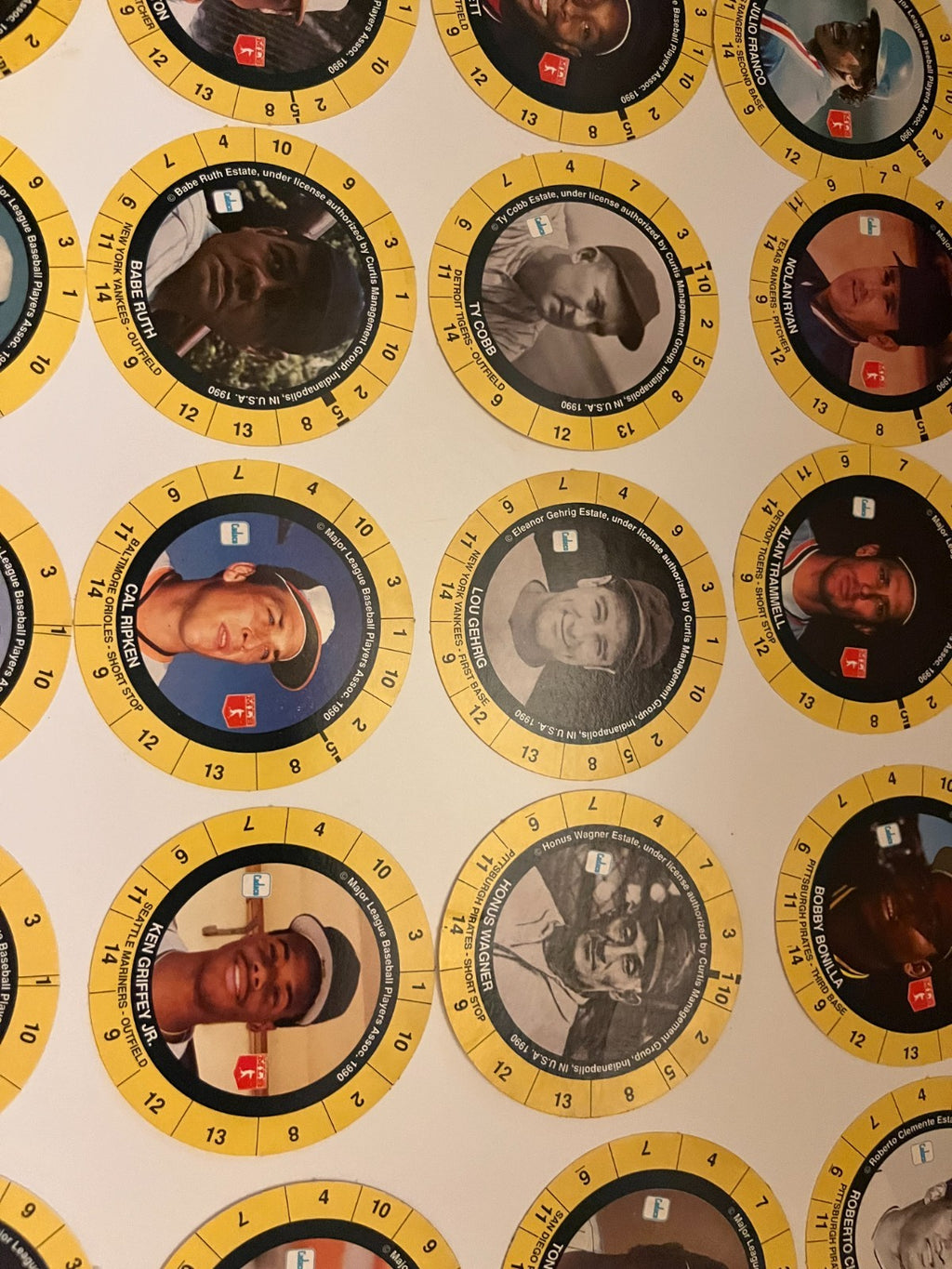 Vintage 1989 MLB All-Star Baseball Game Cadaco No. 283 COMPLETE 62 Player Discs