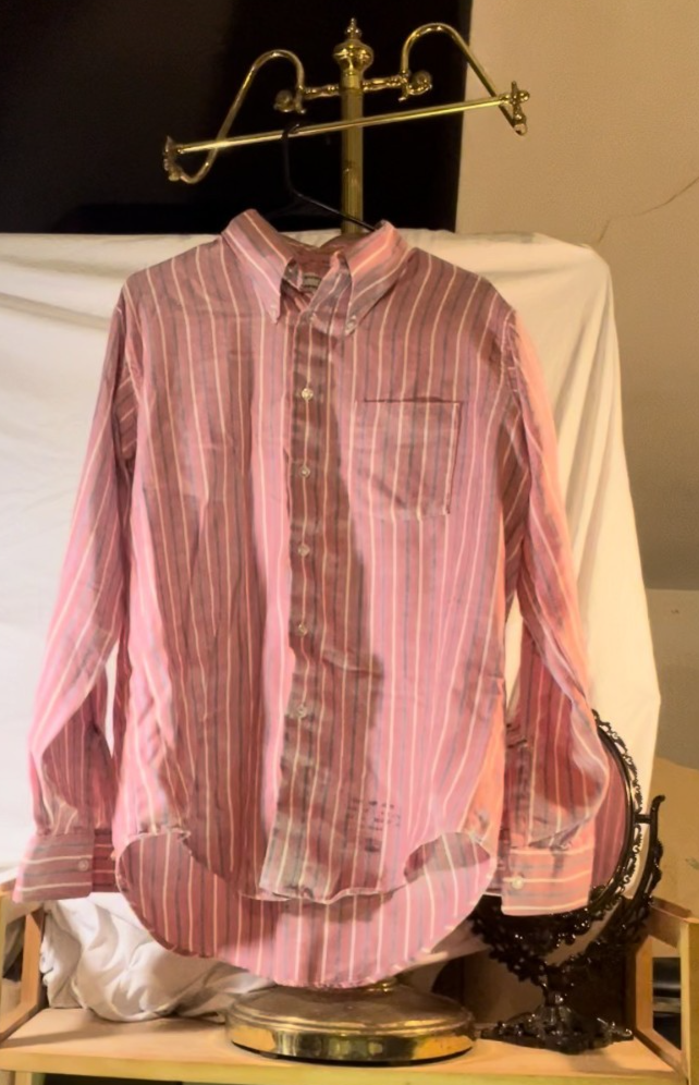 Vintage Manhattan Contemporaries Shirt Red Stripe 65/35 Men’s XL 1970s Classic