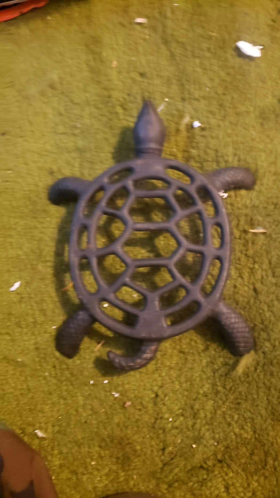 Cast Iron Turtle Shaped Trivet Black Decorative Kitchen Accessory Korea