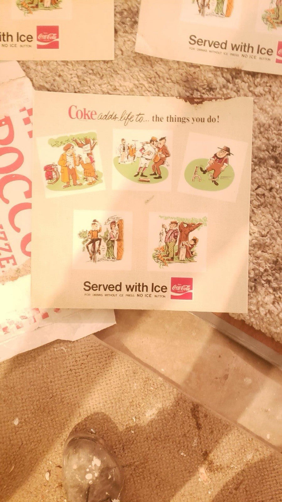 Coke Adds Life To The Things You Do 1969 Sign  Please Read Description