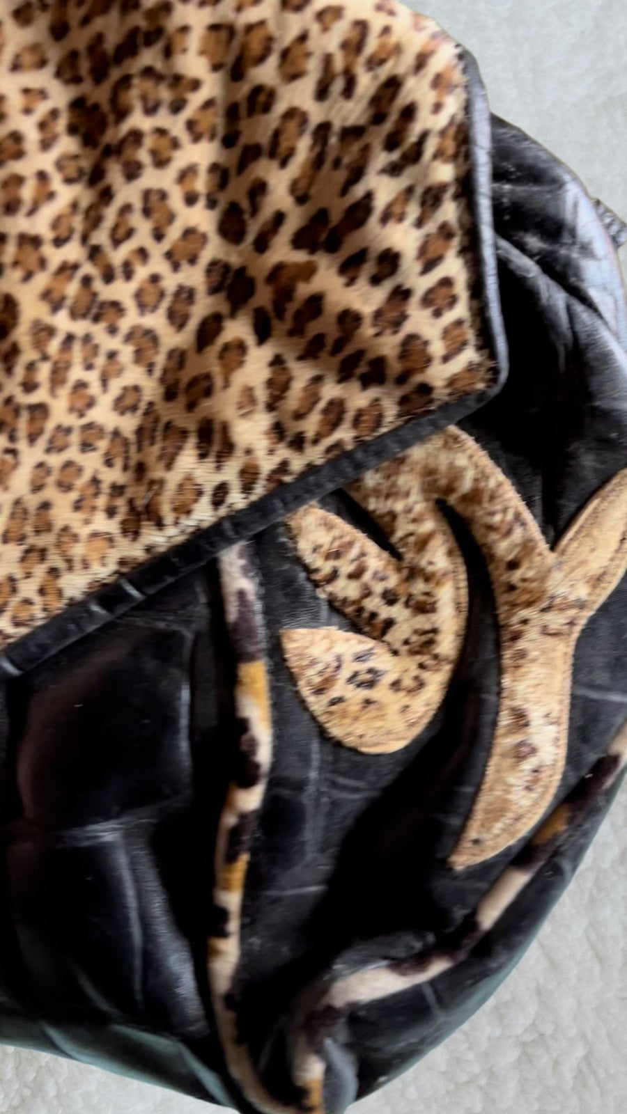 Vintage 80's Leopard Print Purse