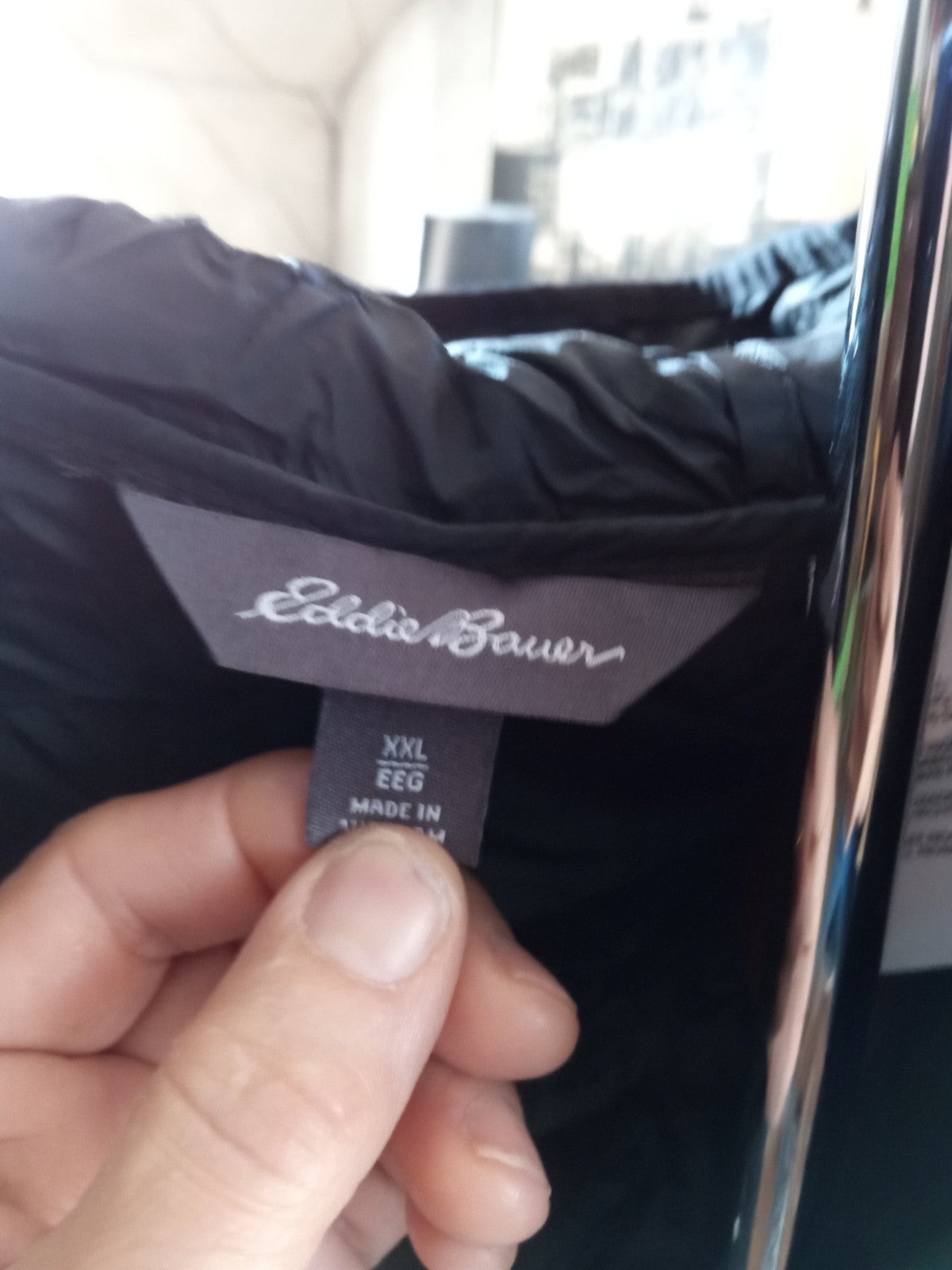 Eddie Bauer Black Men's Down Jacket With Hood