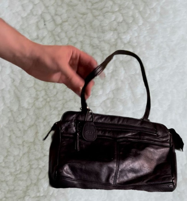 Glorius Genuine Leather Black Purse Vintage With Tag