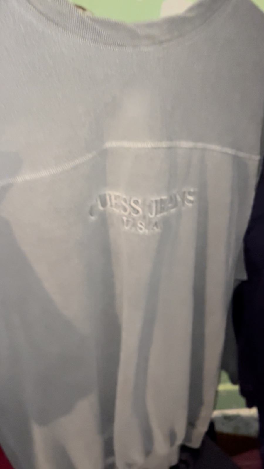 Vintage 90S Guess Jeans Grey Sweatshirt Sz Large