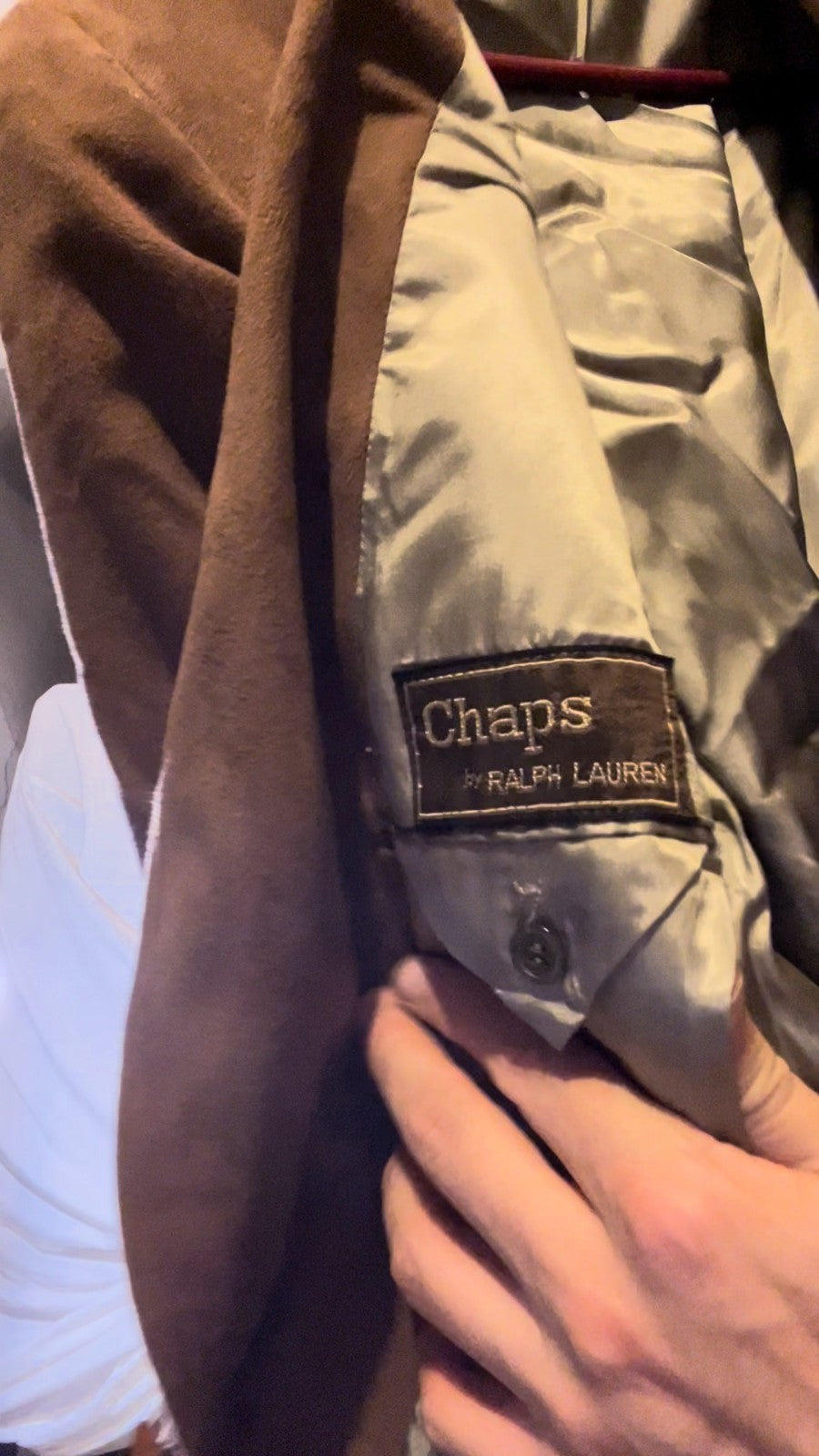 Vintage 70's Chaps Ralph Lauren FeatherSuede Jacket Brown Faux Suede Blazer M