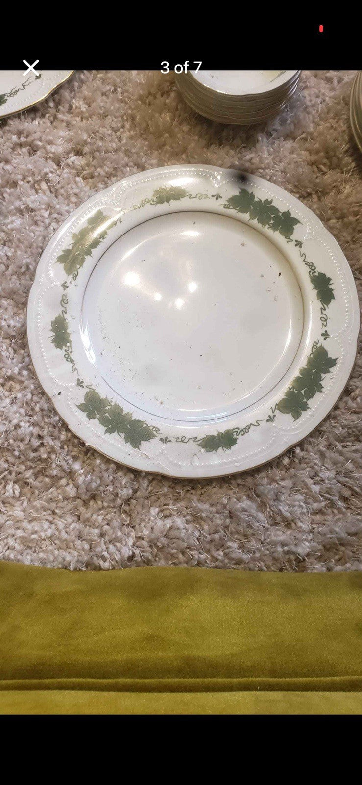 Graf von Henneberg Bavaria Green Leaf Dinnerware Set - 45 pieces.