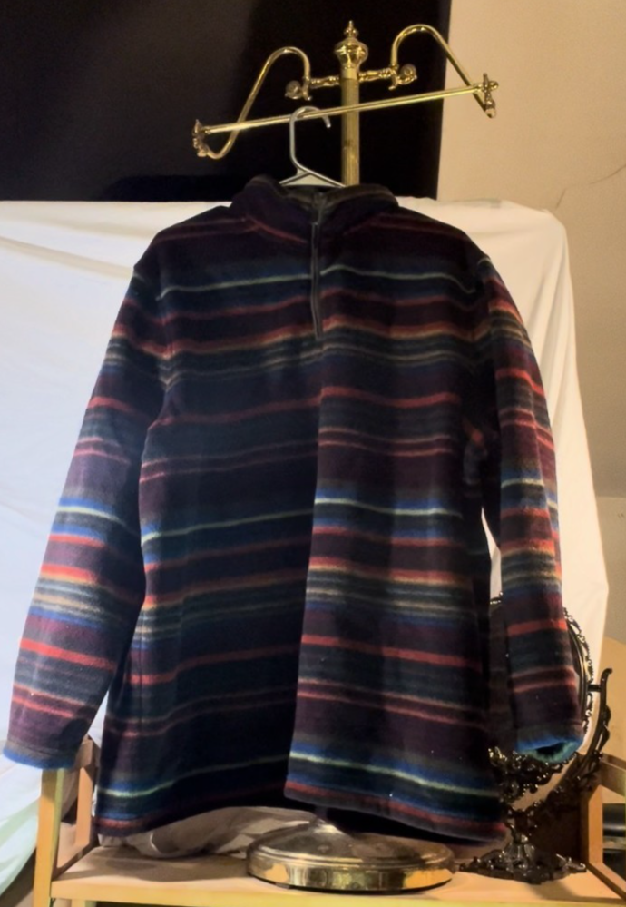 Vintage Y2K Kate Hill Casuals Striped Quarter Zip Sweater Women’s L Multicolor